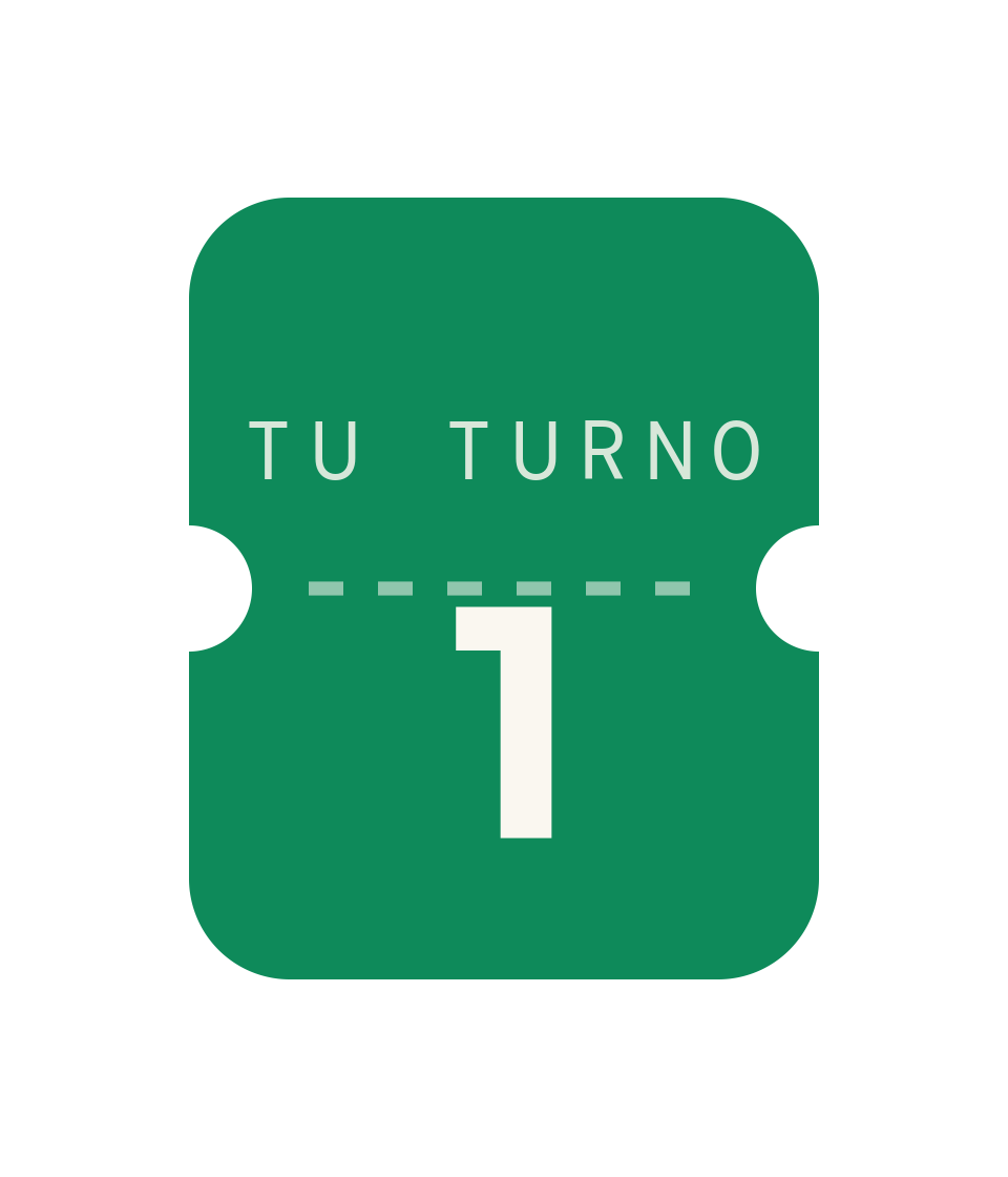 Tu número de turno